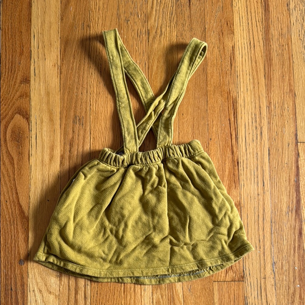 Childhoods Mustard Yellow Suspender Skirt 4T